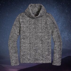 J. Crew Mercantile ‘Long-Sleeve Funnelneck Pullover’ in “Heather Cloud Black” M